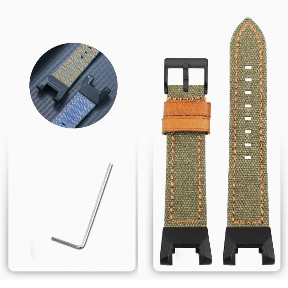 Nylon Canvas Watch Band with Adapter Kit for Casio GBD-H2000 G-SQUAD
