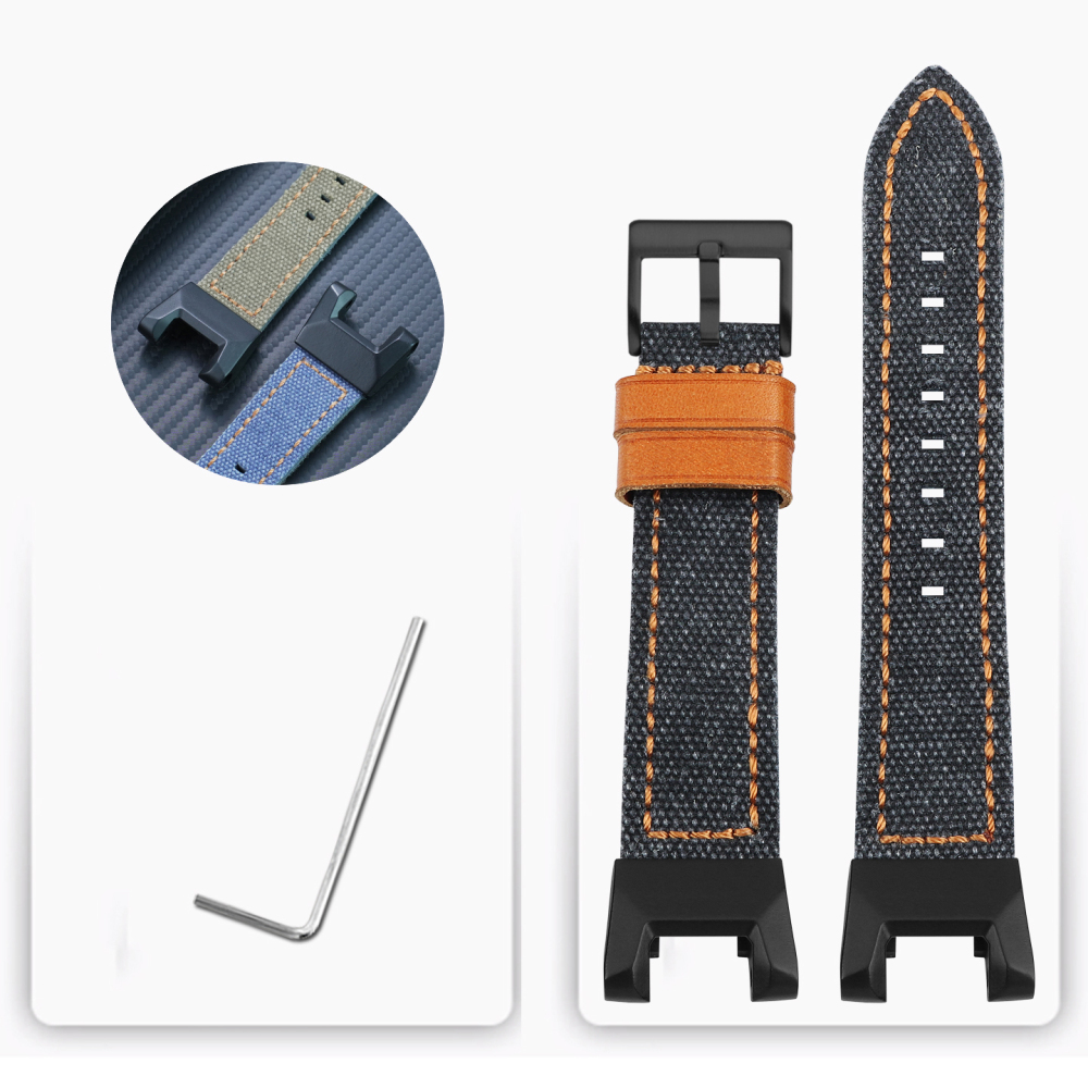 Nylon Canvas Watch Band with Adapter Kit for Casio GBD-H2000 G-SQUAD