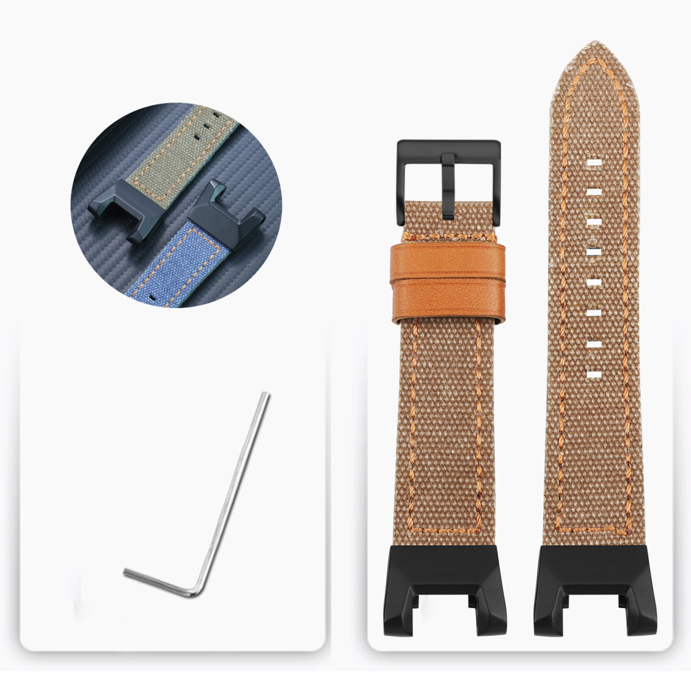 Nylon Canvas Watch Band with Adapter Kit for Casio GBD-H2000 G-SQUAD