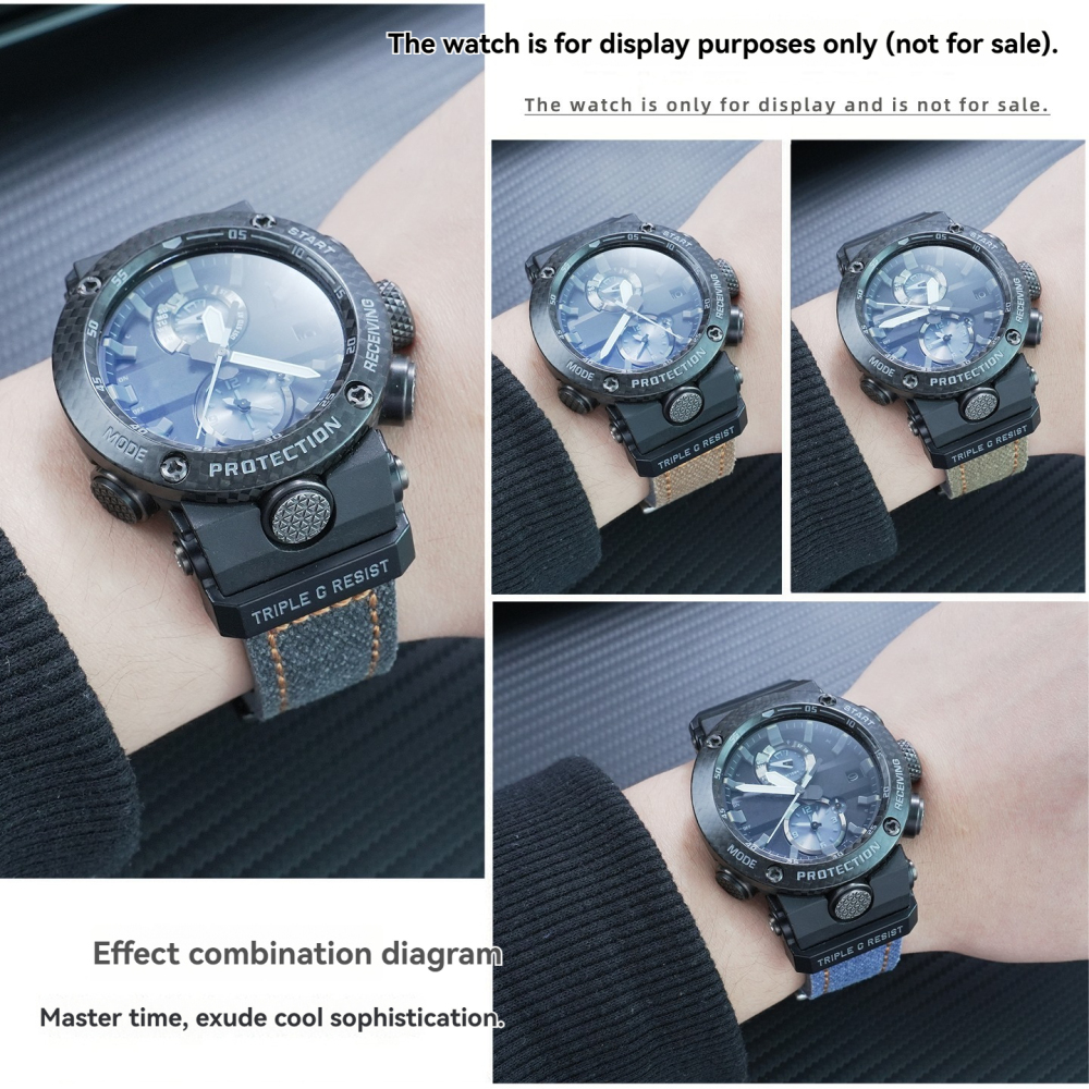Nylon Canvas Watch Band with Adapter Kit for Casio GWR-B1000 Gravitymaster