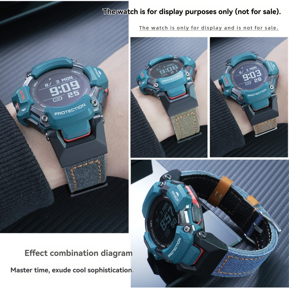 Nylon Canvas Watch Band with Adapter Kit for Casio GBD-H2000 G-SQUAD