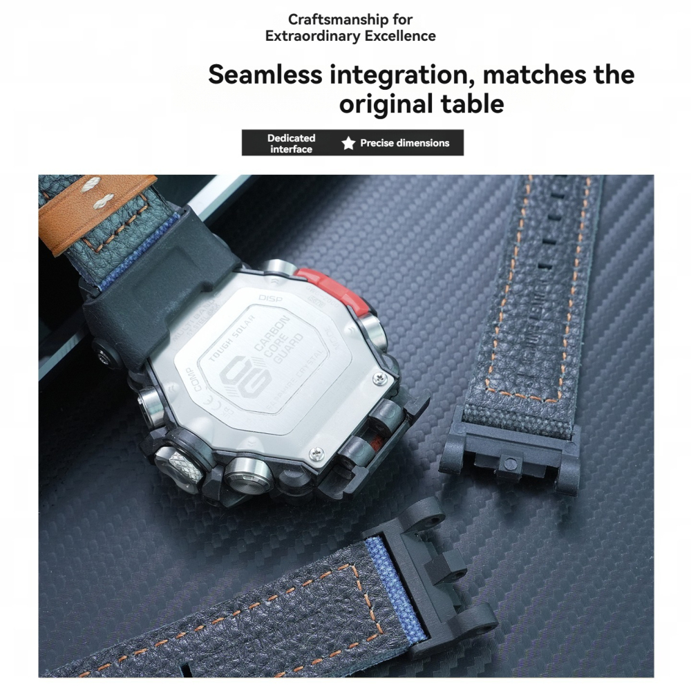 Nylon Canvas Watch Band with Adapter Kit for Casio GWG-2000 Mudmaster 2nd Gen