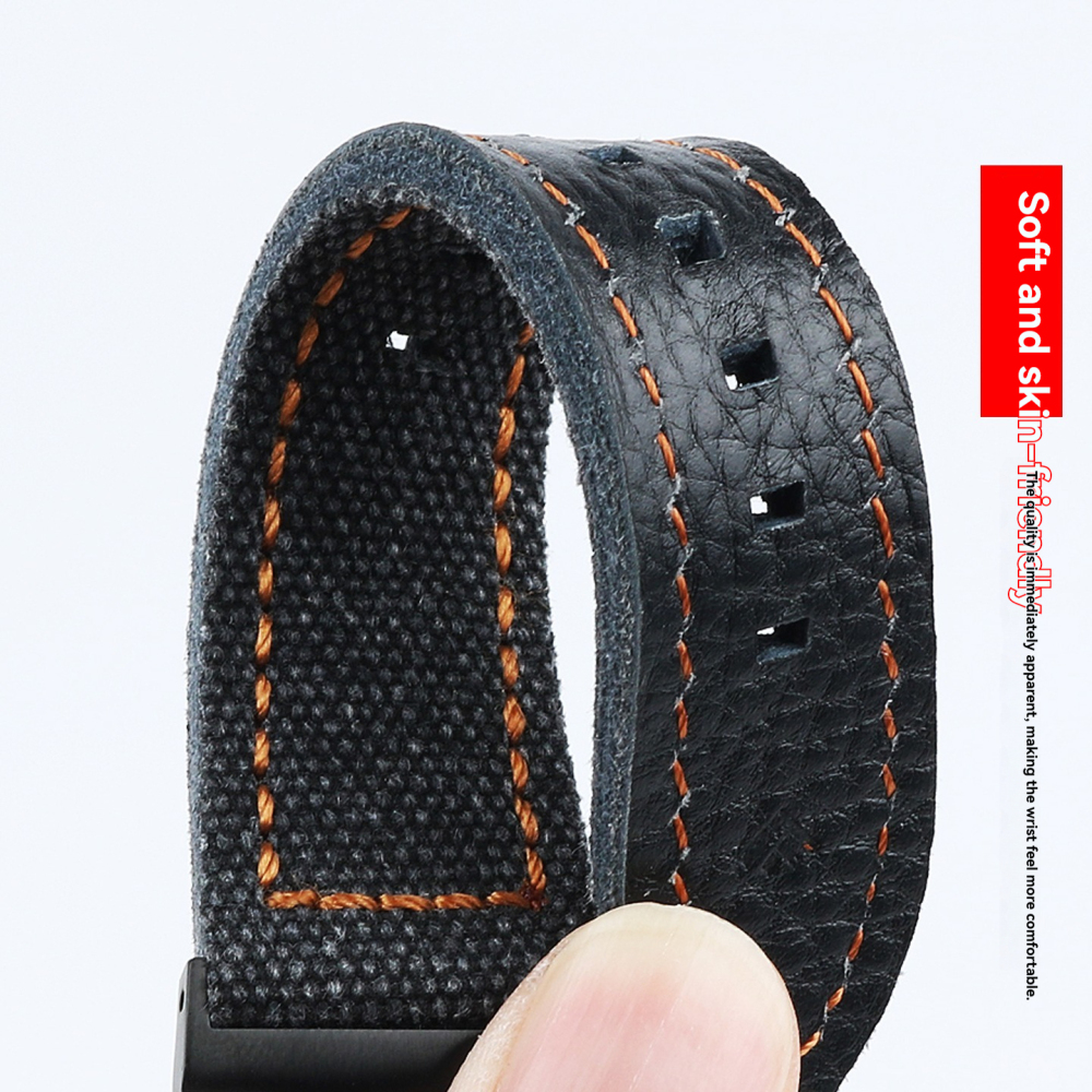 Nylon & Leather Watch Band with Metal Adapter Kit for Casio GMW-B5000