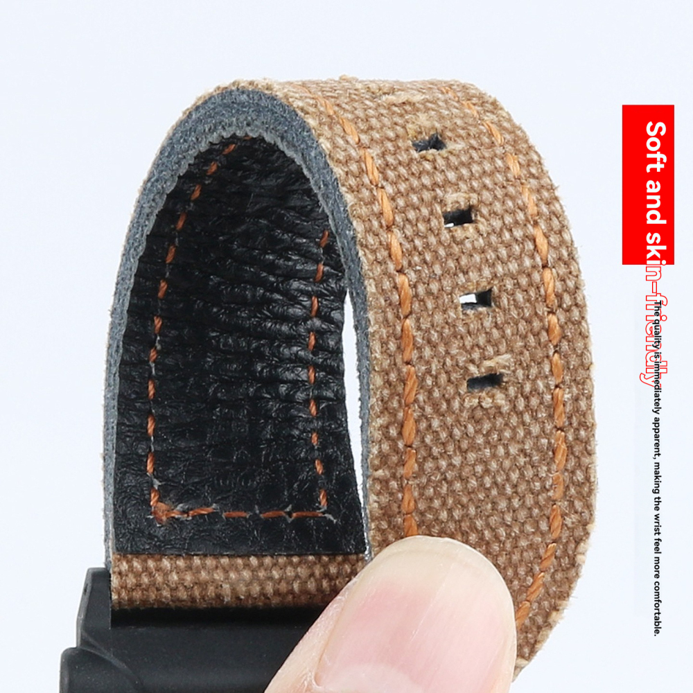 Compatible Nylon & Leather Watch Band for Casio GR-B200