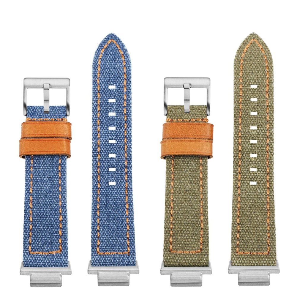 16mm Nylon & Leather Watch Band for Casio DW-5600 / GW-M5610 / GW-B5600