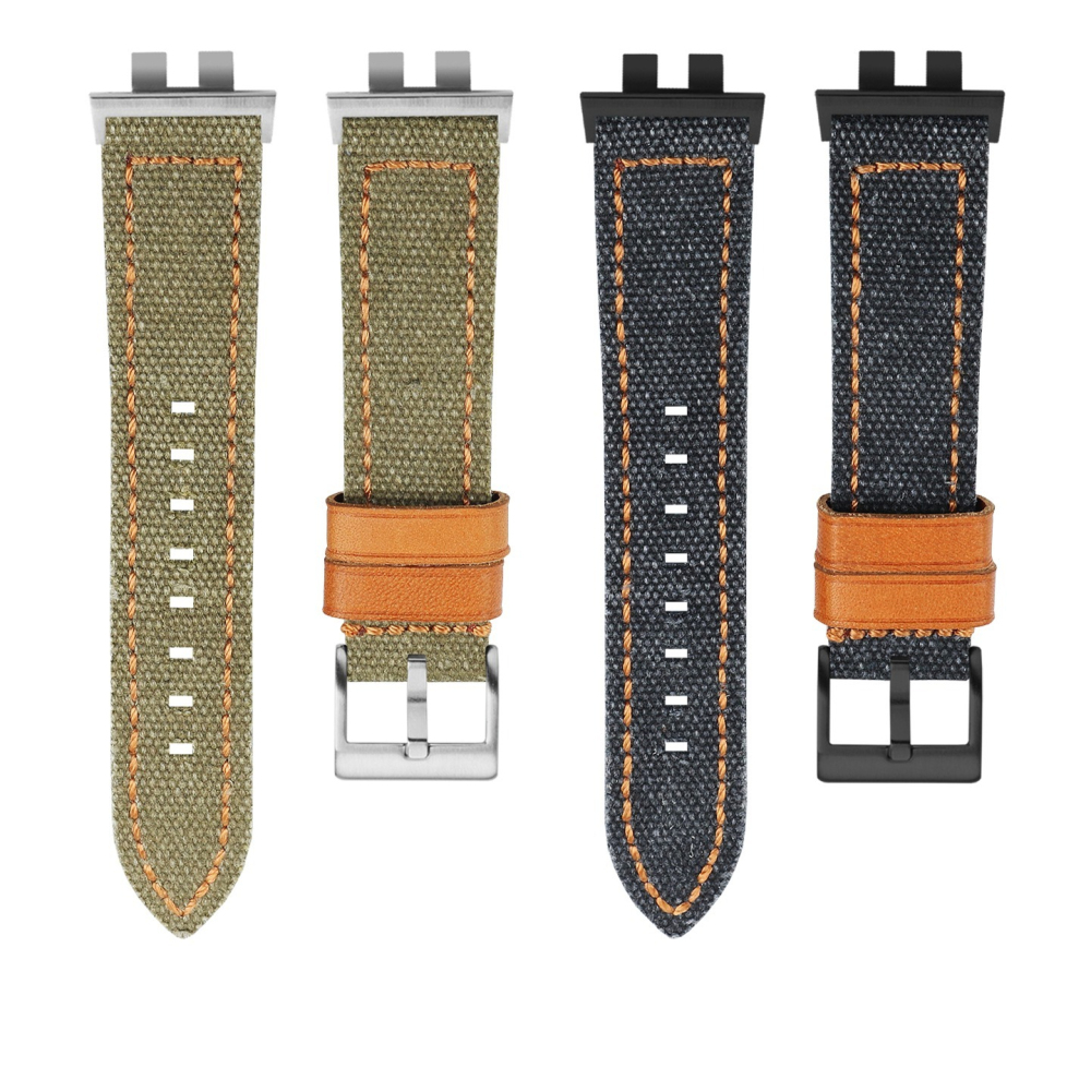 Nylon & Leather Watch Band with Metal Adapter Kit for Casio GMW-B5000
