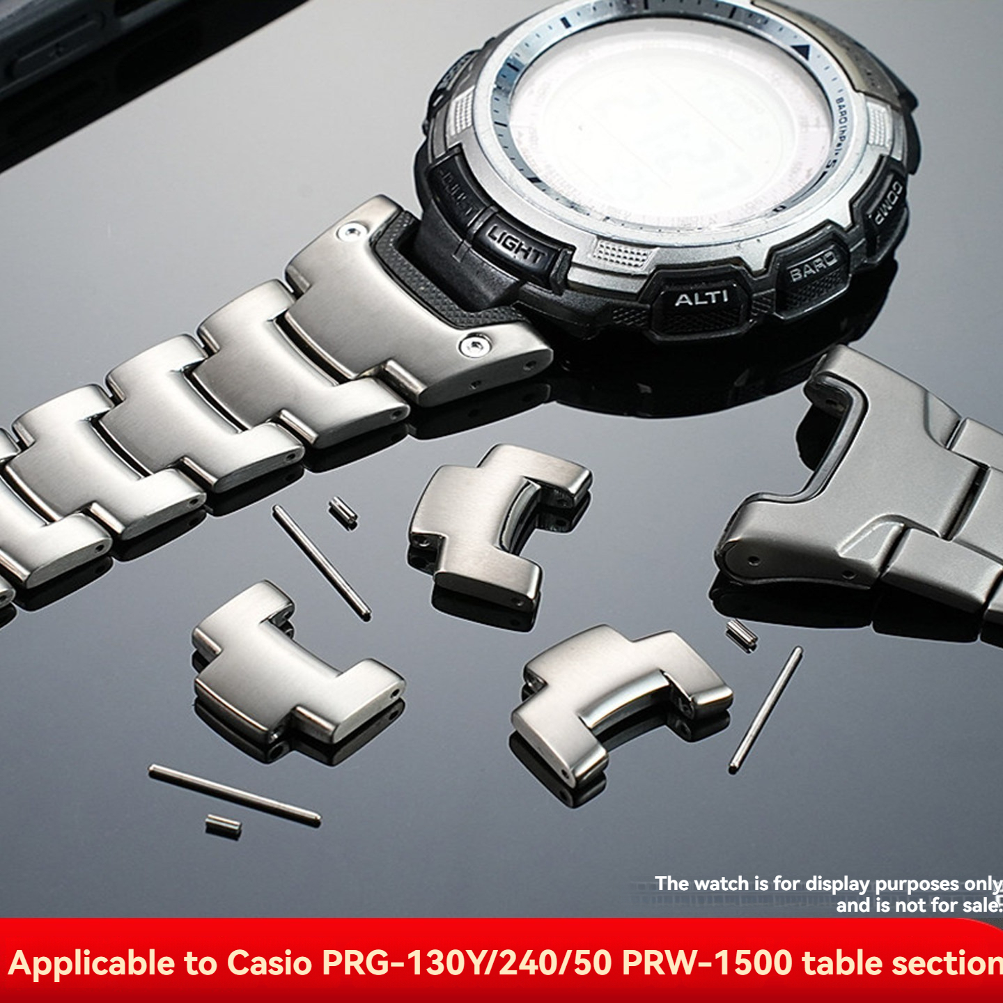 Titanium Band Link for Casio PRO TREK PRG-130Y / PRG-240 / PRW-1500