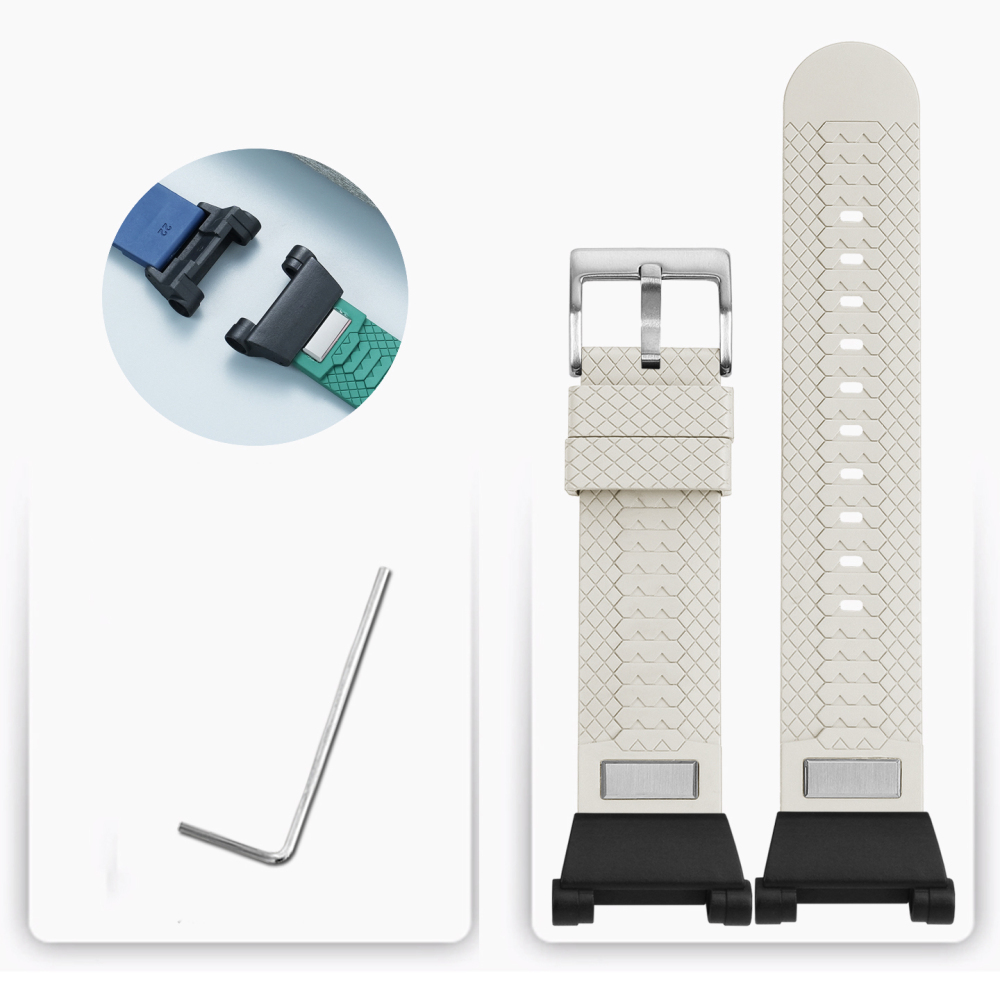 FKM Rubber Watch Band with Adapter Kit for Casio GWF-D1000B Frogman