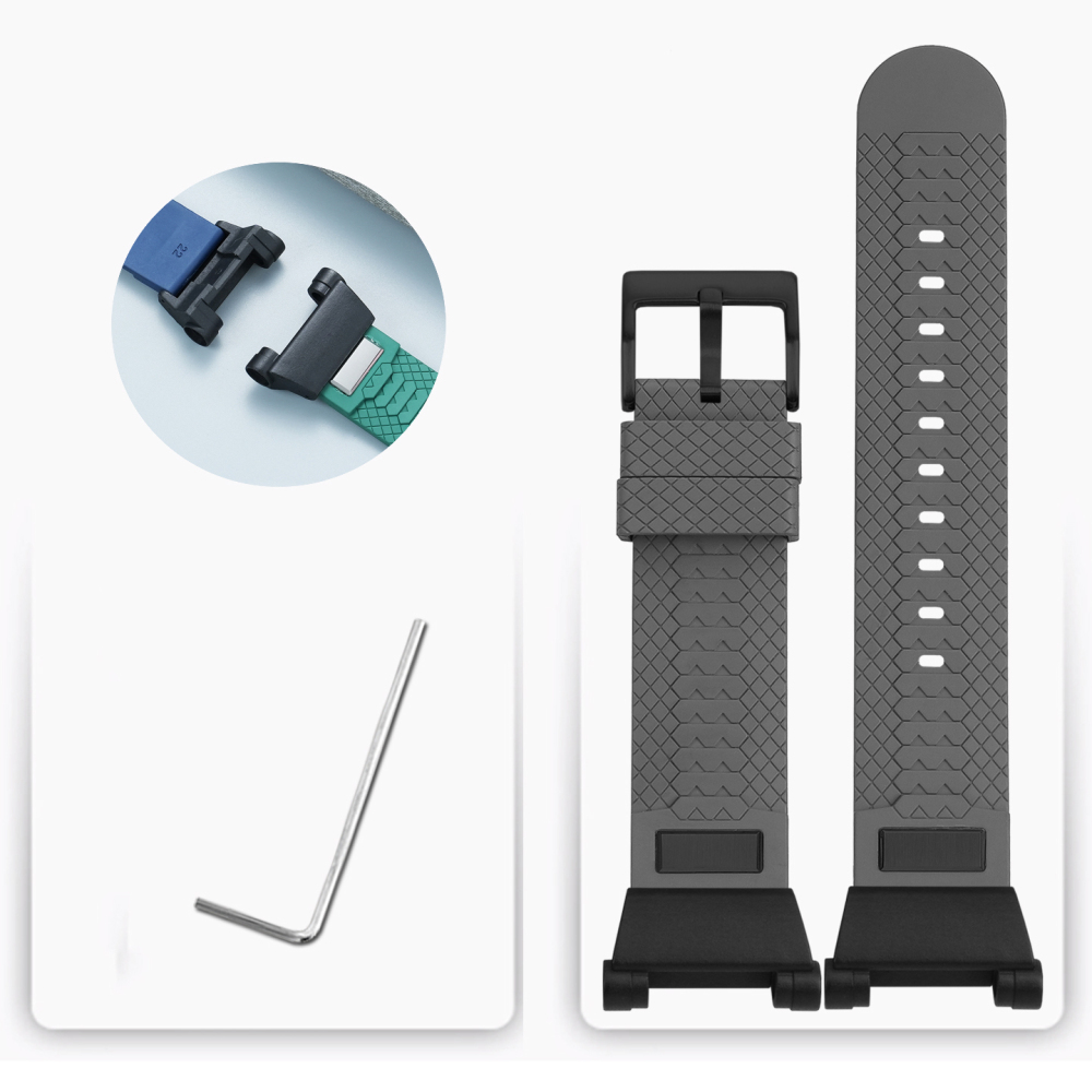 FKM Rubber Watch Band with Adapter Kit for Casio GWF-D1000B Frogman