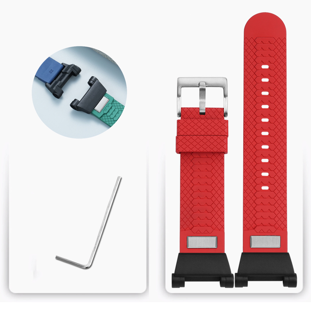 FKM Rubber Watch Band with Adapter Kit for Casio GWF-D1000B Frogman