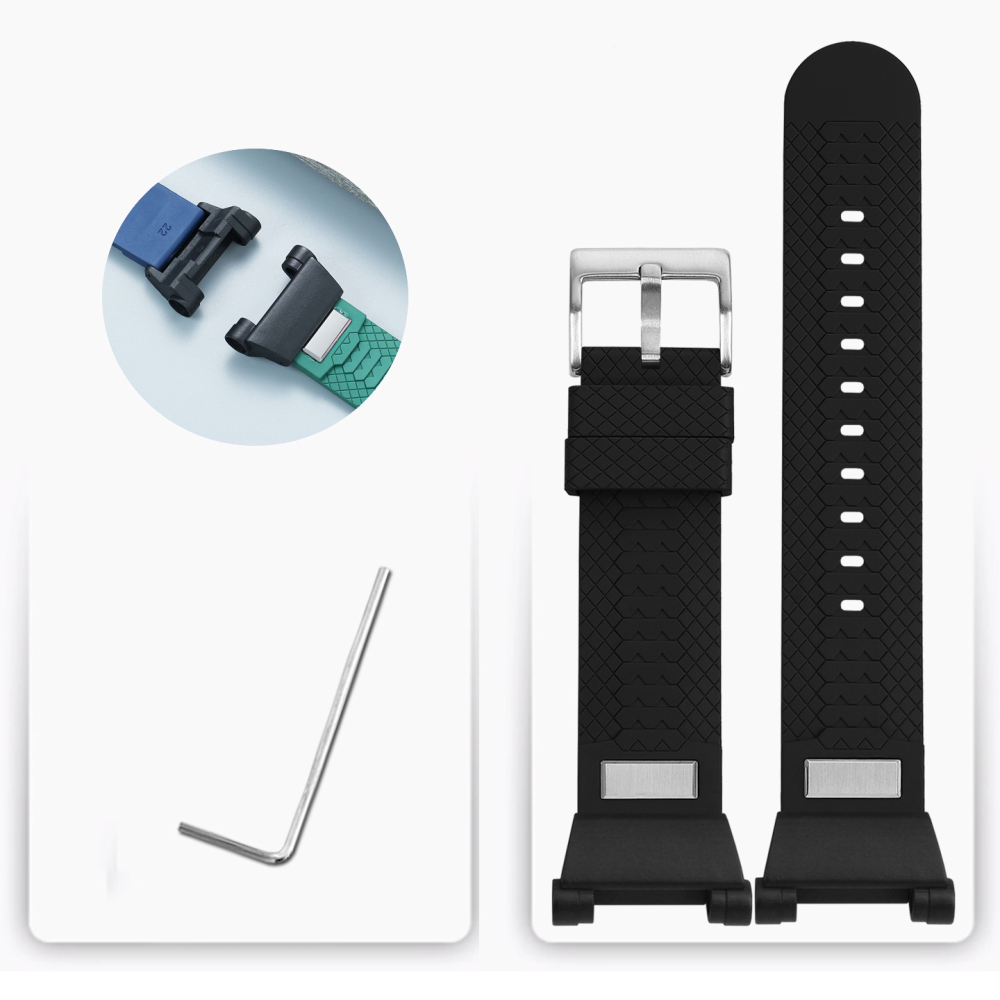 FKM Rubber Watch Band with Adapter Kit for Casio GWF-D1000B Frogman