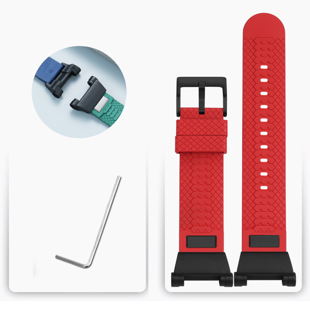 FKM Rubber Watch Band with Adapter Kit for Casio GWF-D1000B Frogman