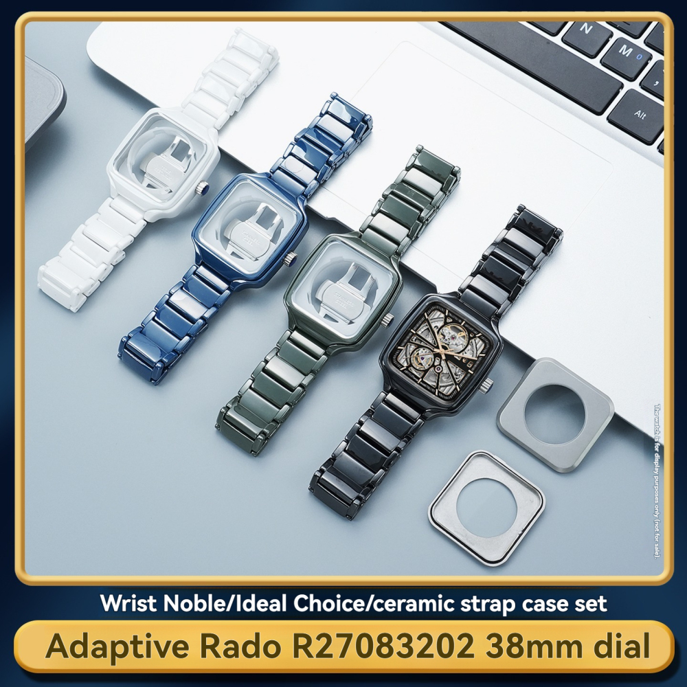 High-Tech Ceramic Watch Band & Case Set for Rado True Square R27086162 / R27073702