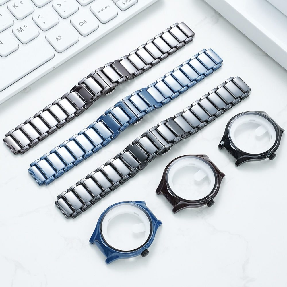 Glossy Ceramic Watch Band & Case Set for Rado True R27056712