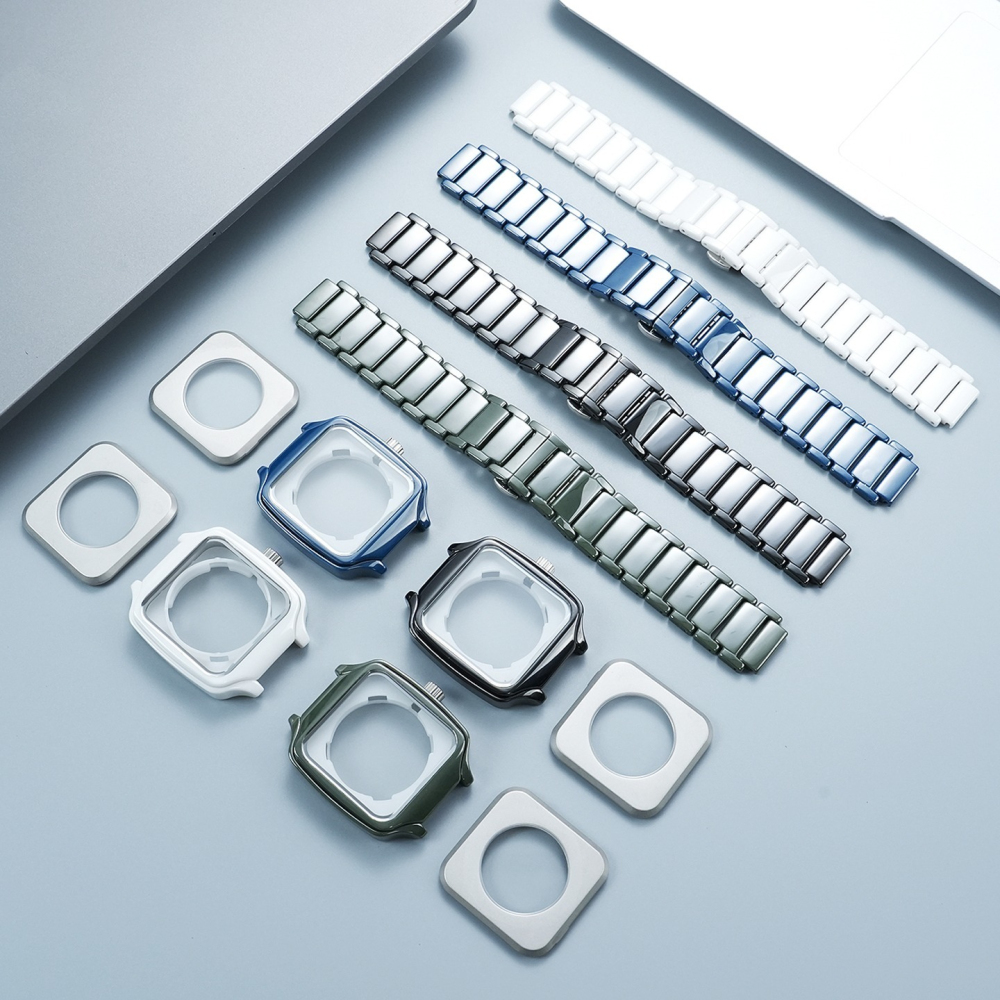 High-Tech Ceramic Watch Band & Case Set for Rado True Square R27086162 / R27073702