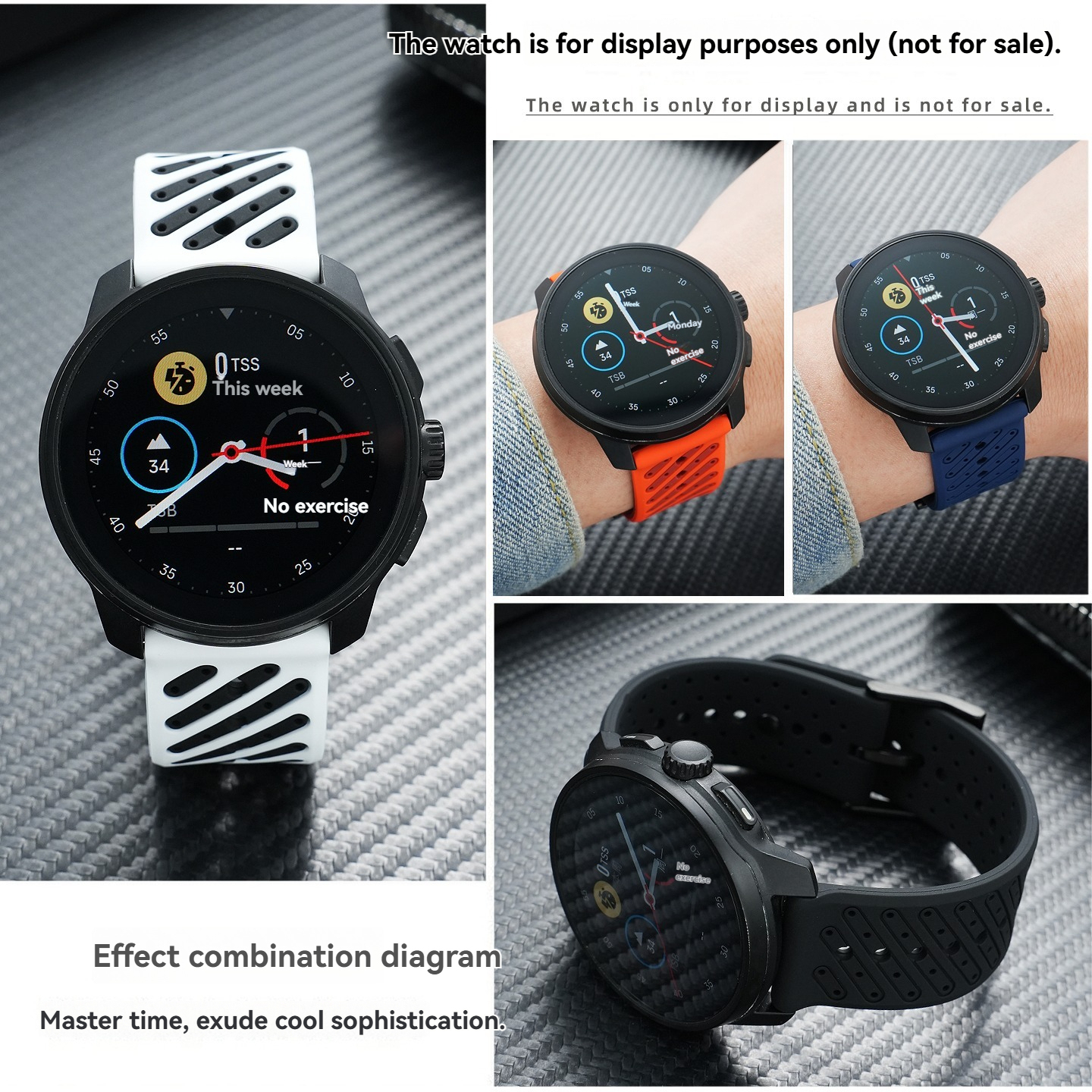 22mm Breathable Silicone Watch Band for SUUNTO Race / Vertical / 9 Peak Pro / 5 Peak