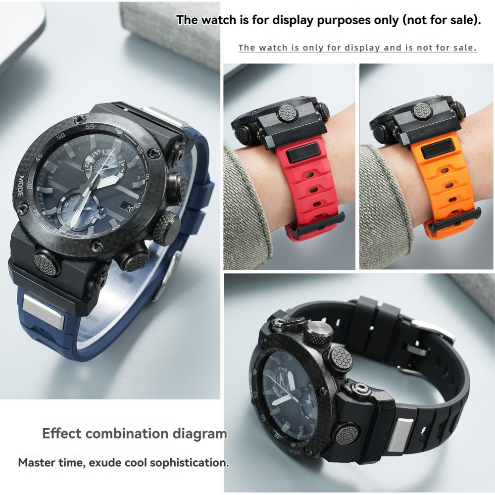 FKM Rubber Watch Band for Casio GWR-B1000 Gravitymaster