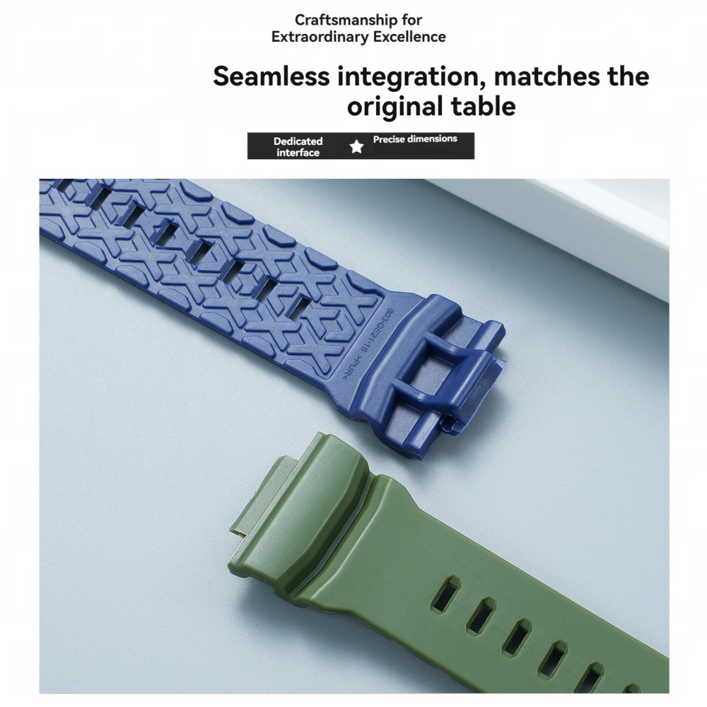 Replacement Resin Watch Band for Casio GAW-100 / GAS-100 / GA-150 / GA-300