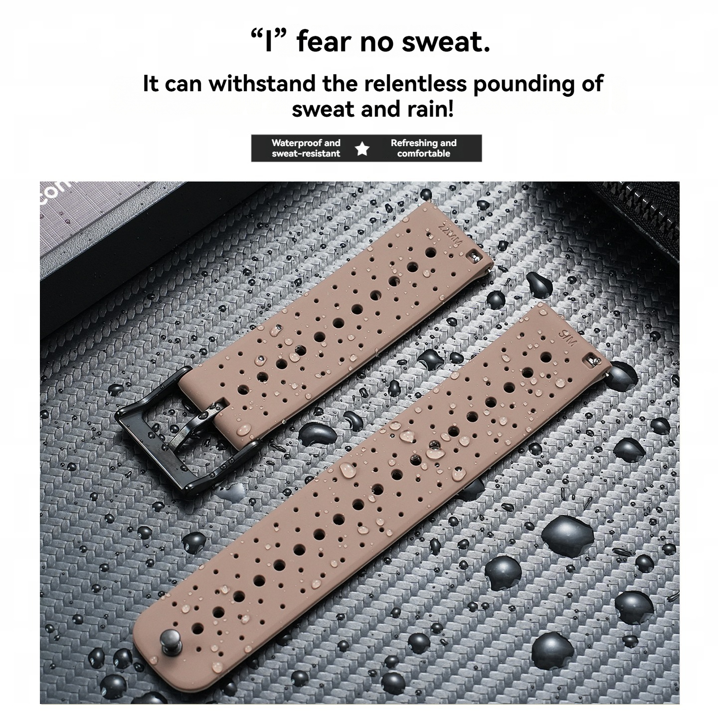 22mm Breathable Silicone Watch Band for SUUNTO Race / Vertical / 9 Peak Pro / 5 Peak