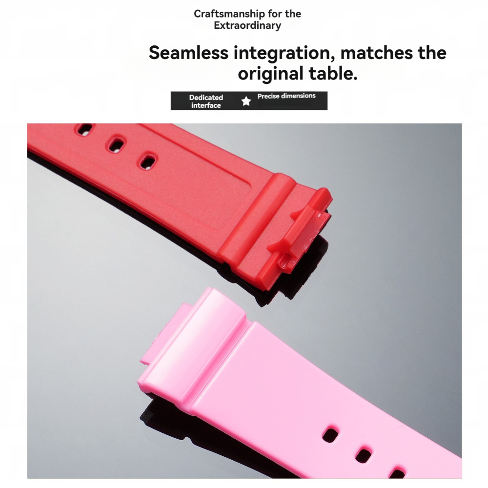 Colorful Resin Silicone Watch Band for Casio BABY-G BGA-130 / GBD-560 / GBD-140