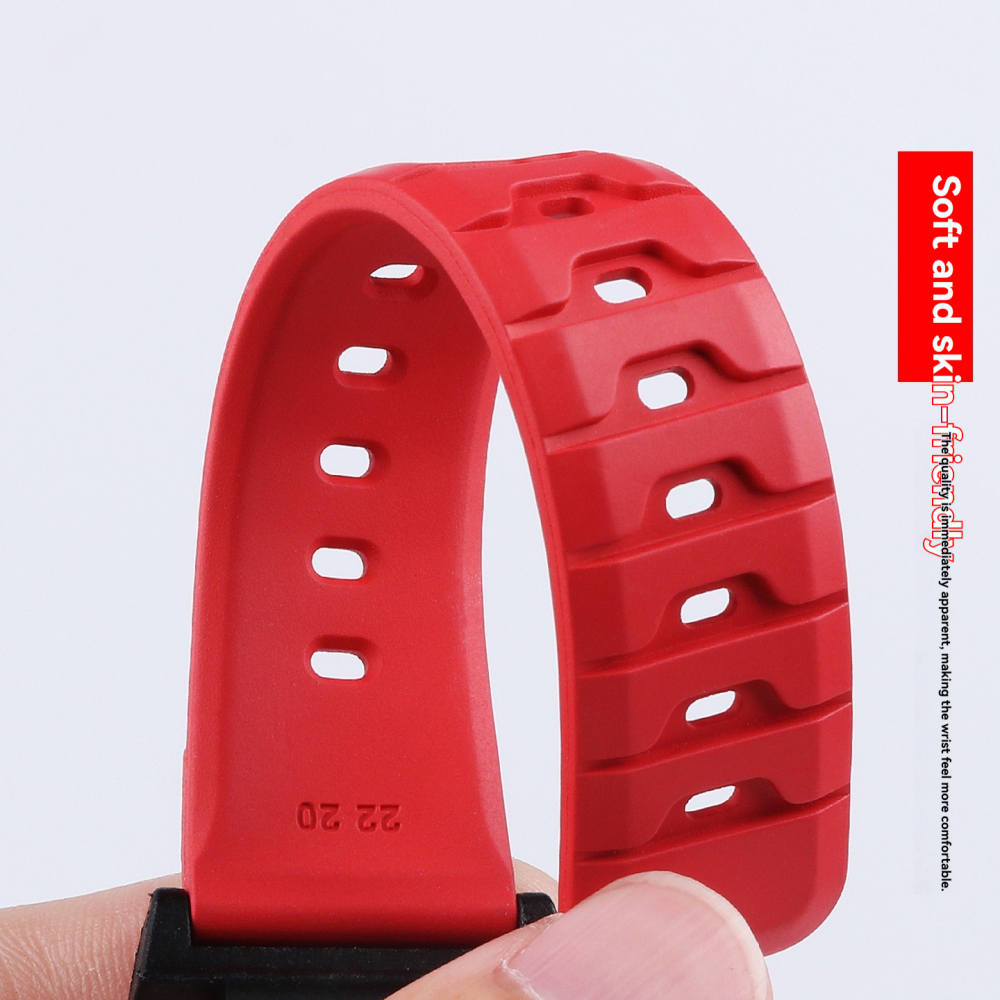 FKM Rubber Dive Strap with Metal Adapter Kit for Casio GWF-D1000 Frogman 6th Gen