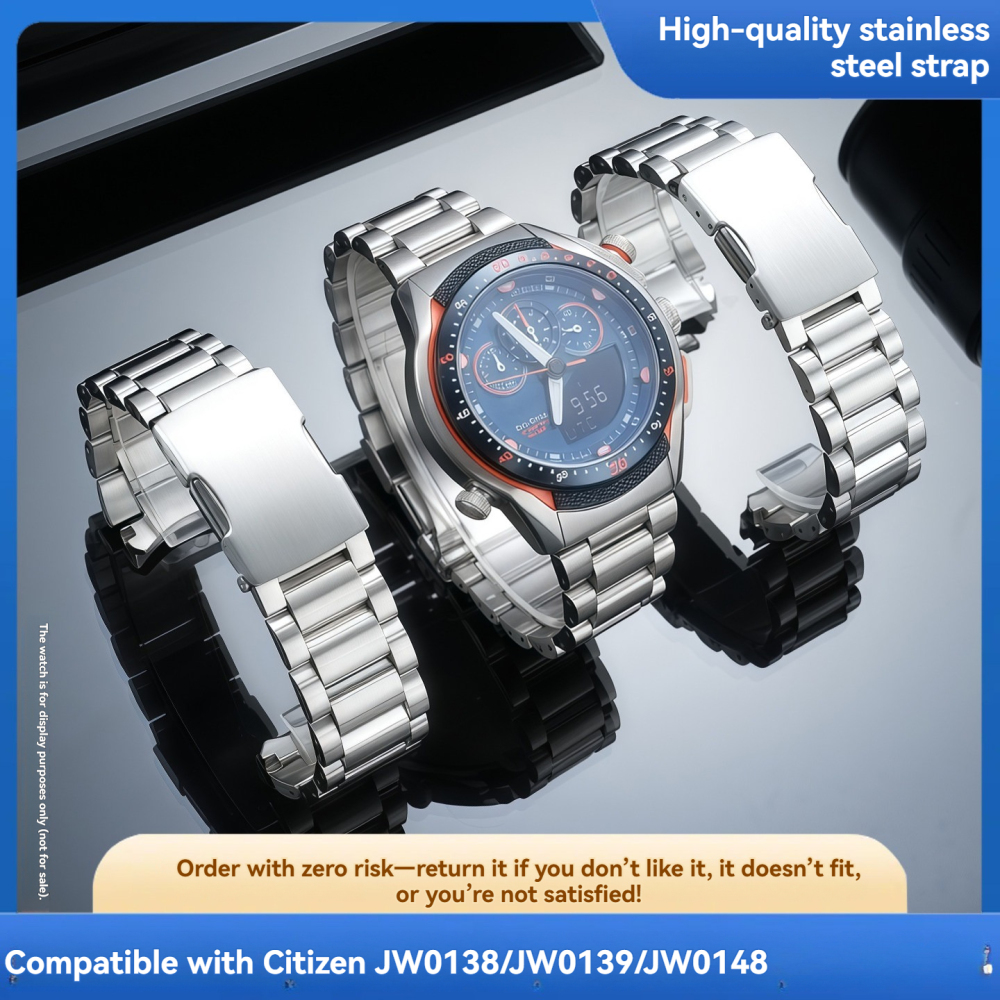 22mm Solid Stainless Steel Watch Band for Citizen Promaster SST / Land