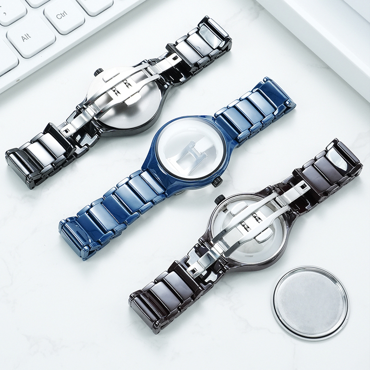 Glossy Ceramic Watch Band & Case Set for Rado True R27056712