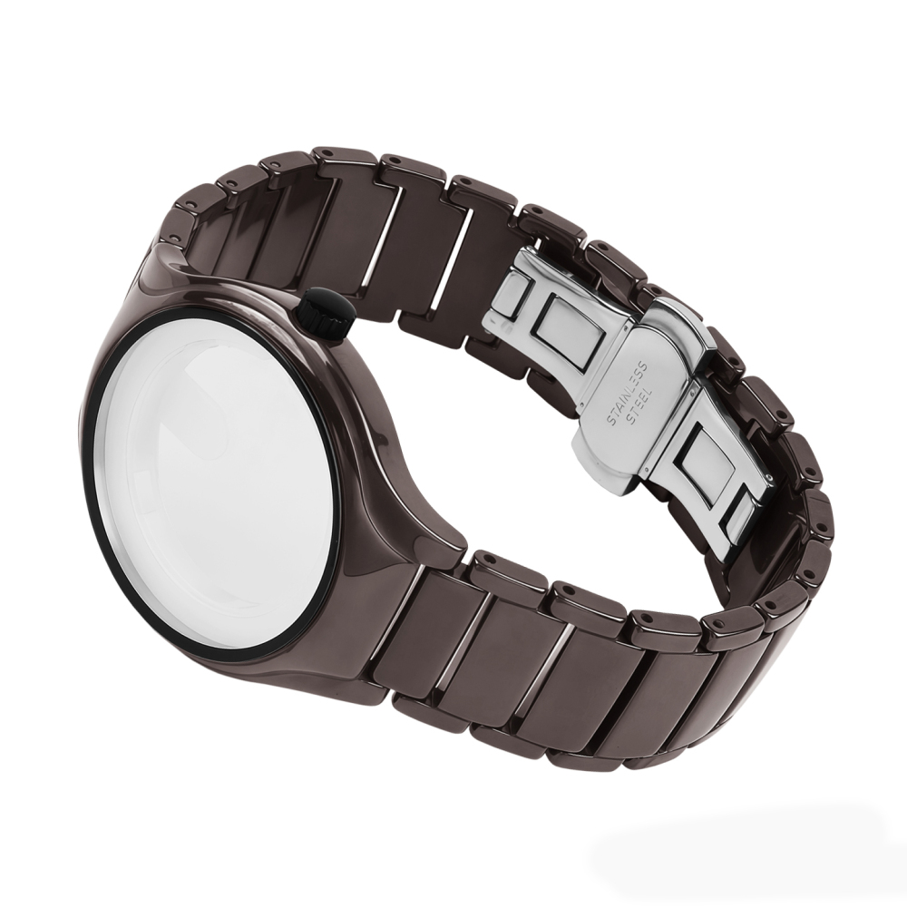 Glossy Ceramic Watch Band & Case Set for Rado True R27056712