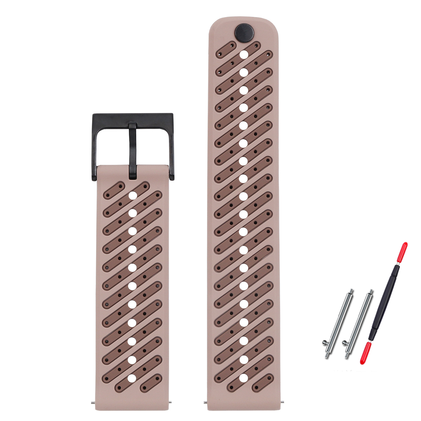 22mm Breathable Silicone Watch Band for SUUNTO Race / Vertical / 9 Peak Pro / 5 Peak
