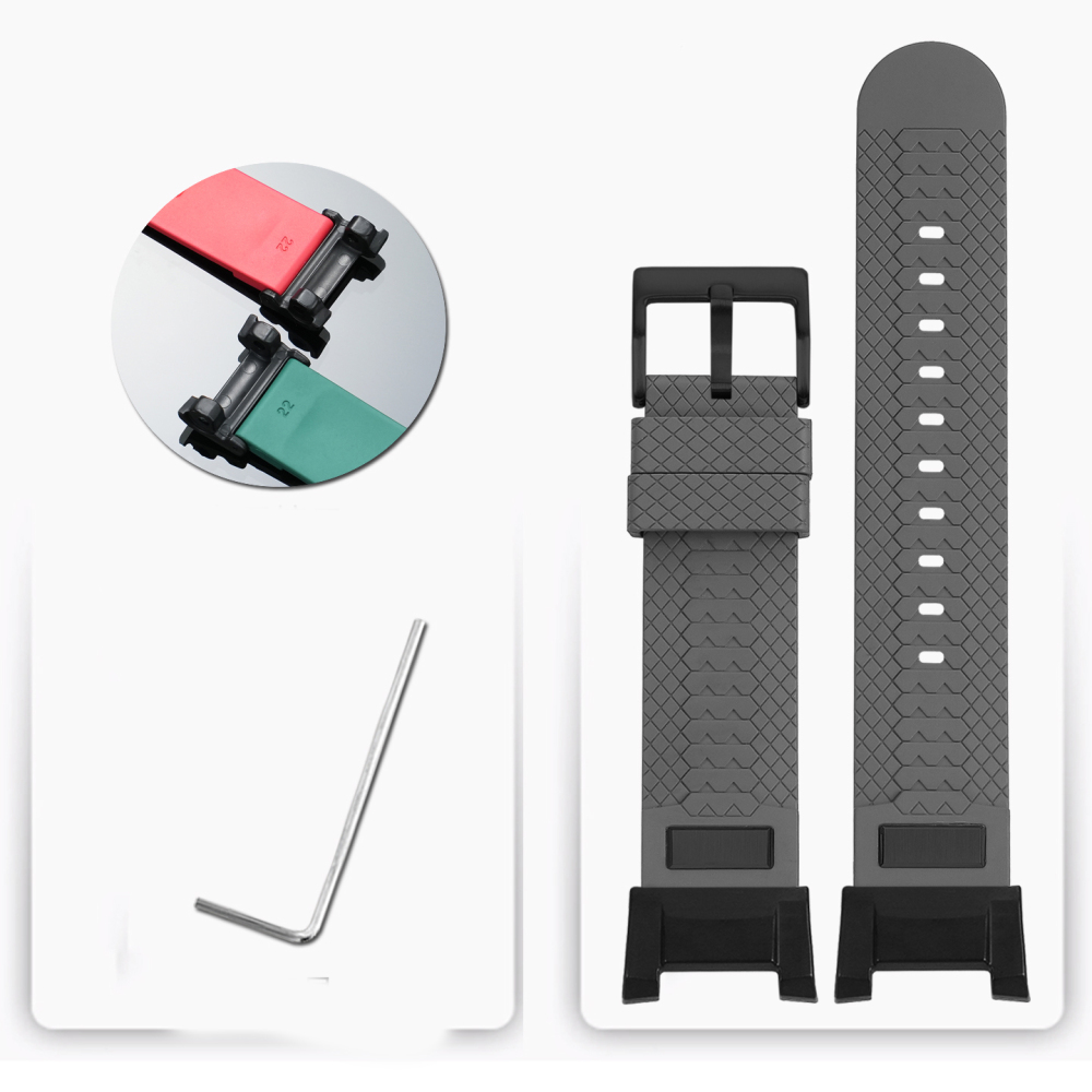 FKM Rubber Watch Band with Adapter Kit for Casio GWG-B1000 Mudmaster 3rd Gen