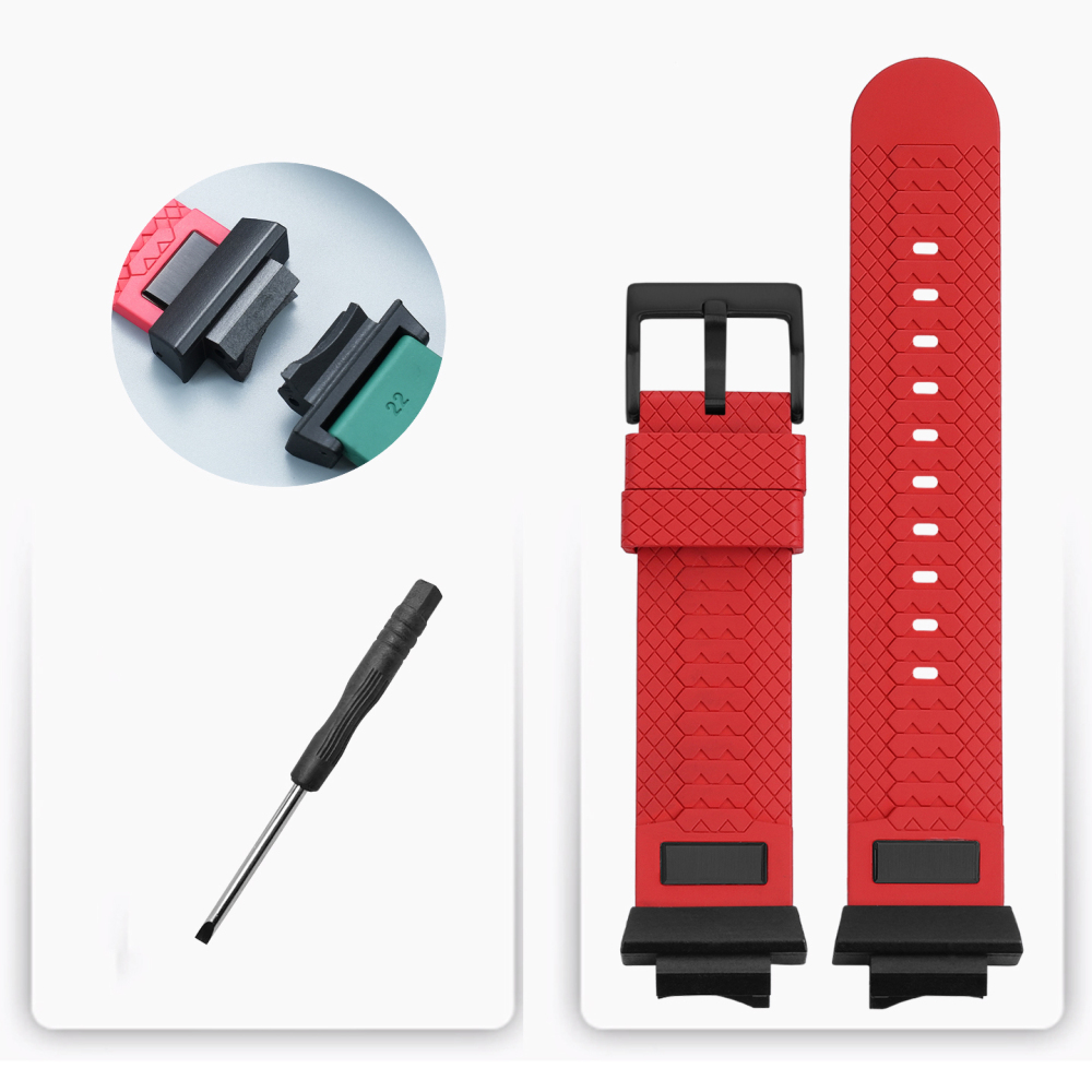 FKM Rubber Dive Strap with Metal Adapter Kit for Casio GWF-1000 Frogman 5th Gen