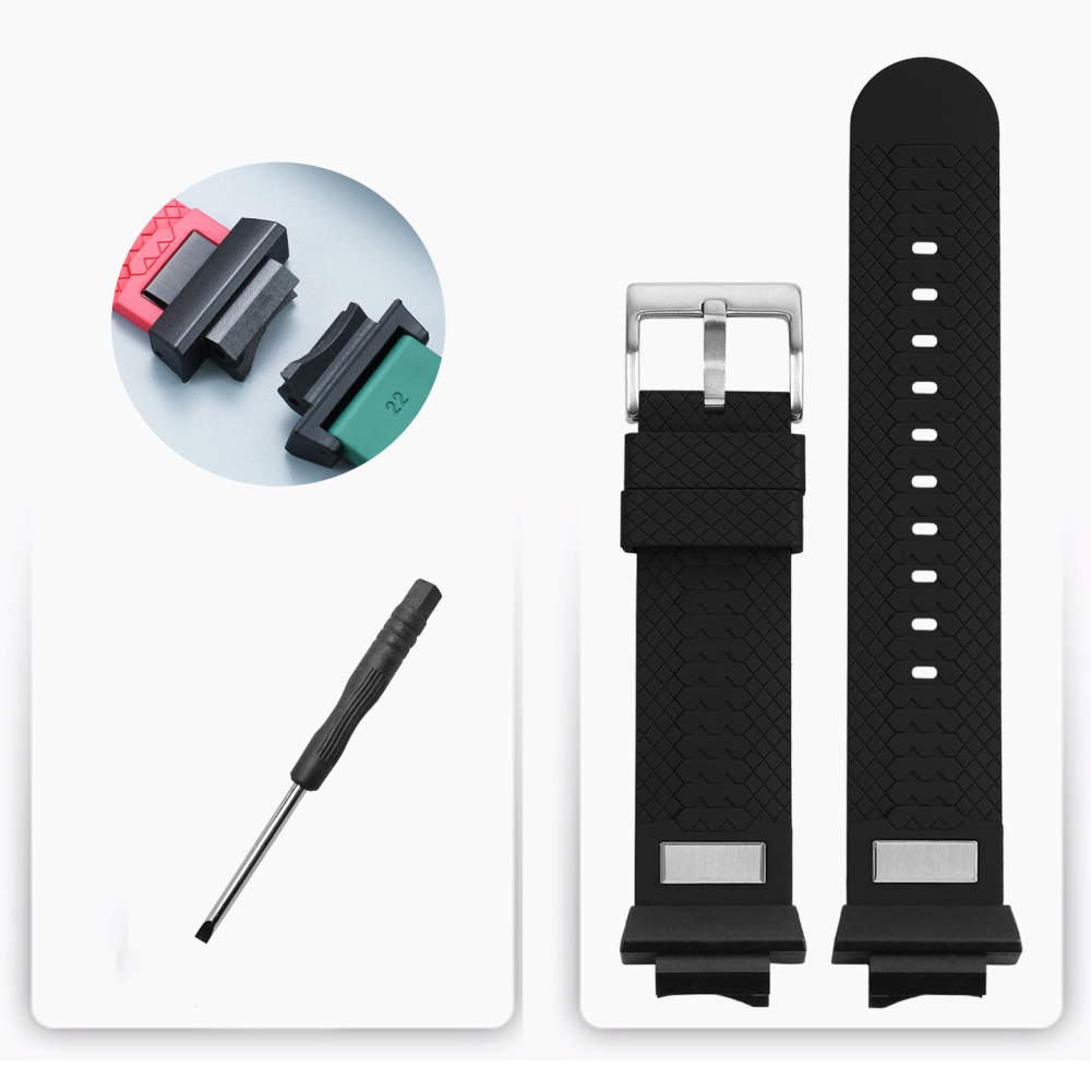 FKM Rubber Dive Strap with Metal Adapter Kit for Casio GWF-1000 Frogman 5th Gen
