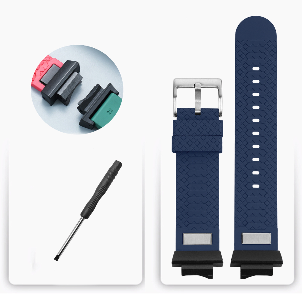 FKM Rubber Dive Strap with Metal Adapter Kit for Casio GWF-1000 Frogman 5th Gen