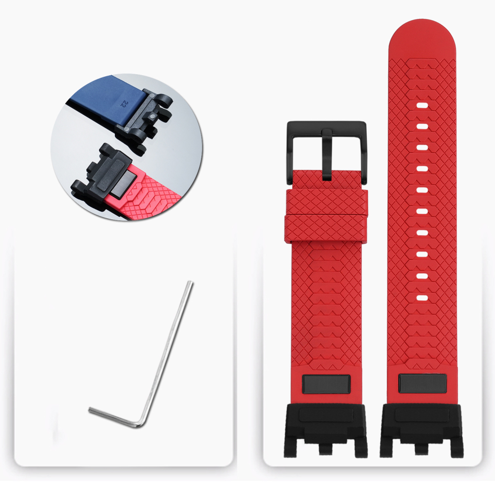 FKM Rubber Watch Band with Adapter Kit for Casio GWG-2000 Mudmaster 2nd Gen