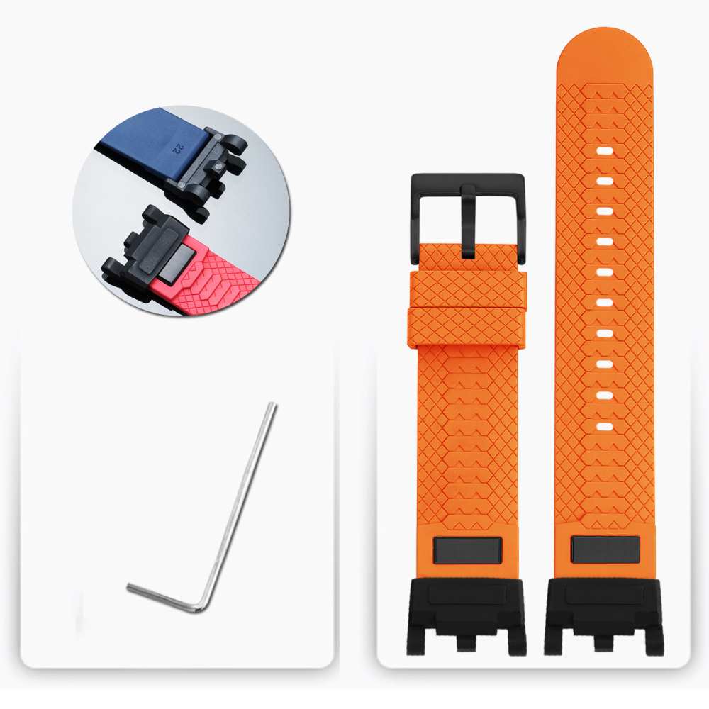 FKM Rubber Watch Band with Adapter Kit for Casio GWG-2000 Mudmaster 2nd Gen