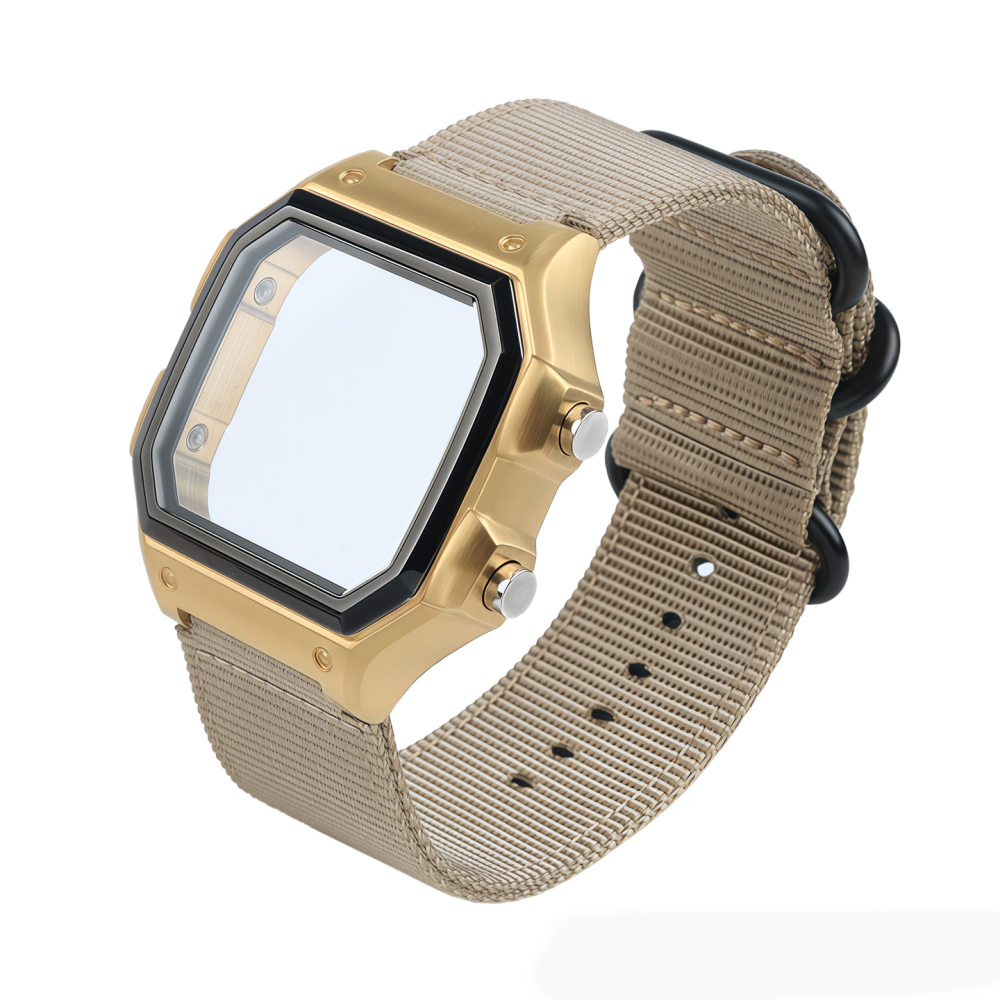 18mm Stainless Steel Case & Nylon Strap Conversion Kit for Casio WS-1700H