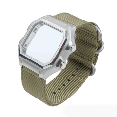 Silver Case-Army Green Silver Buckle