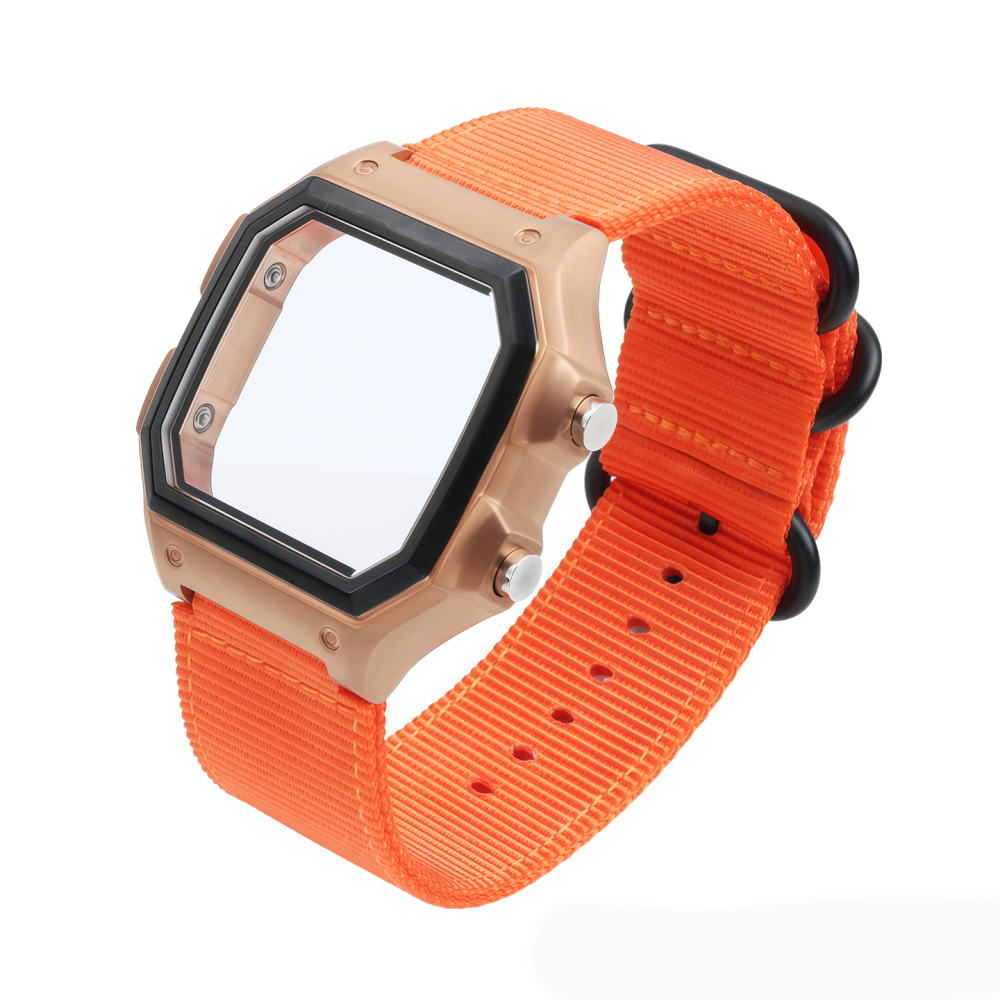 18mm Stainless Steel Case & Nylon Strap Conversion Kit for Casio WS-1700H