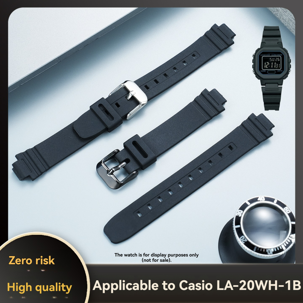 Soft Silicone / Resin Watch Band for Casio LA-20WH