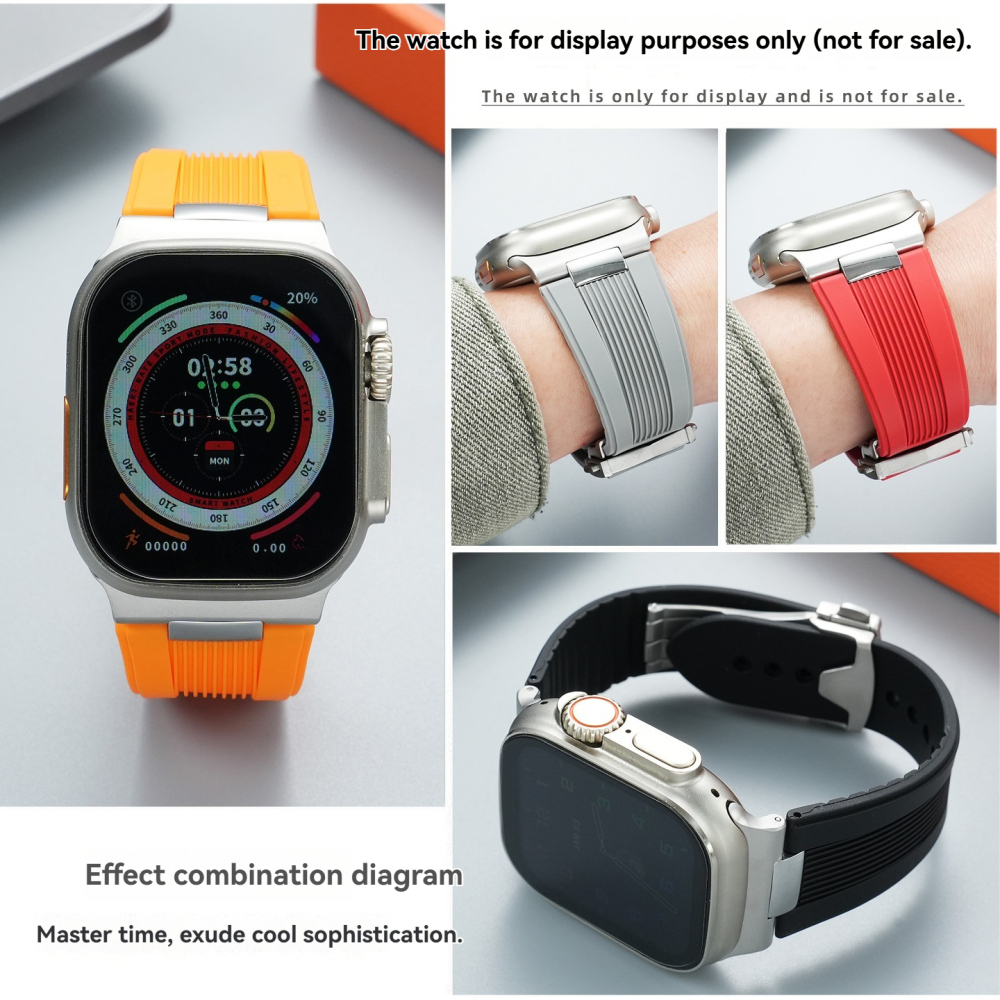 Premium Silicone Nautilus Style Band for Apple Watch Ultra 3 / Ultra 2
