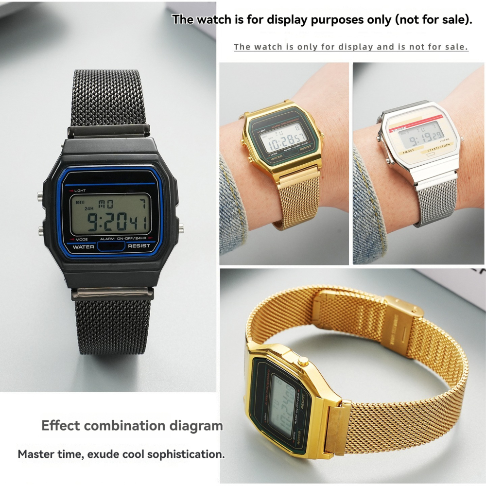 18mm Milanese Mesh Watch Band for Casio A158 / A168 / F-91W