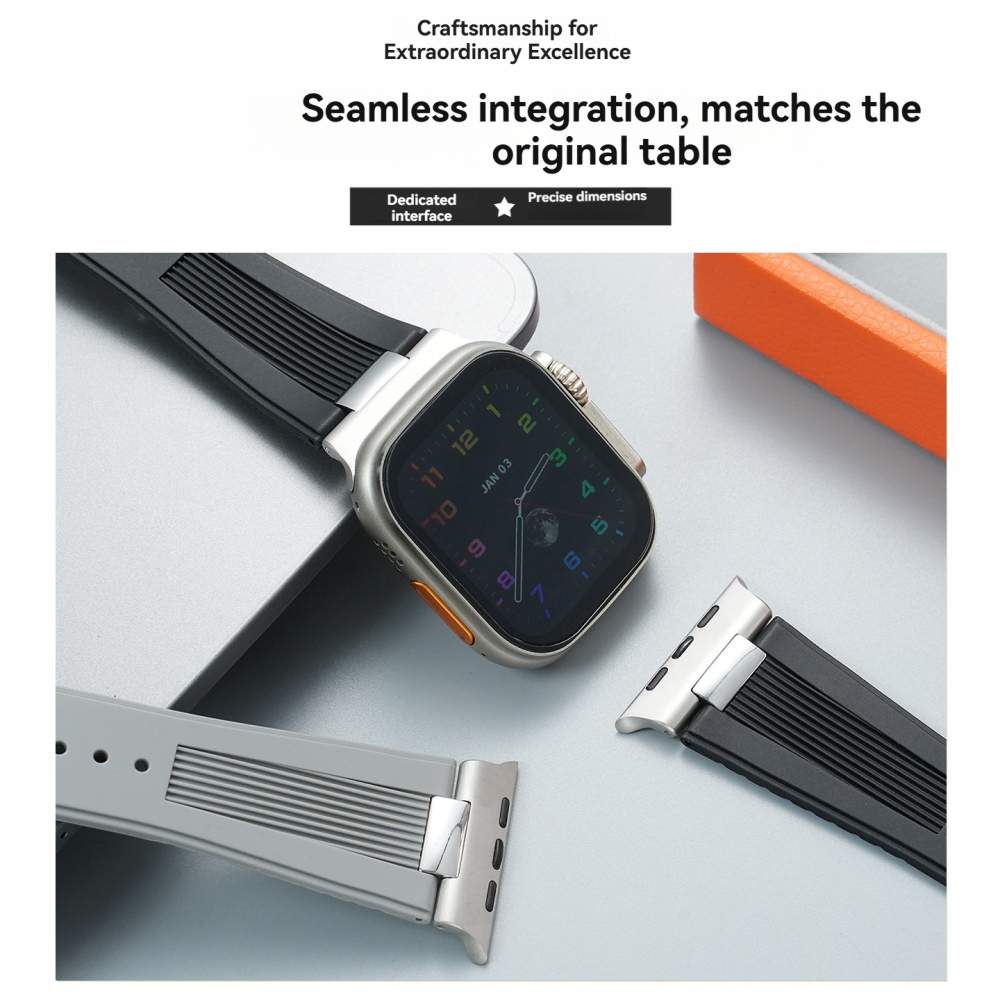 Premium Silicone Nautilus Style Band for Apple Watch Ultra 3 / Ultra 2