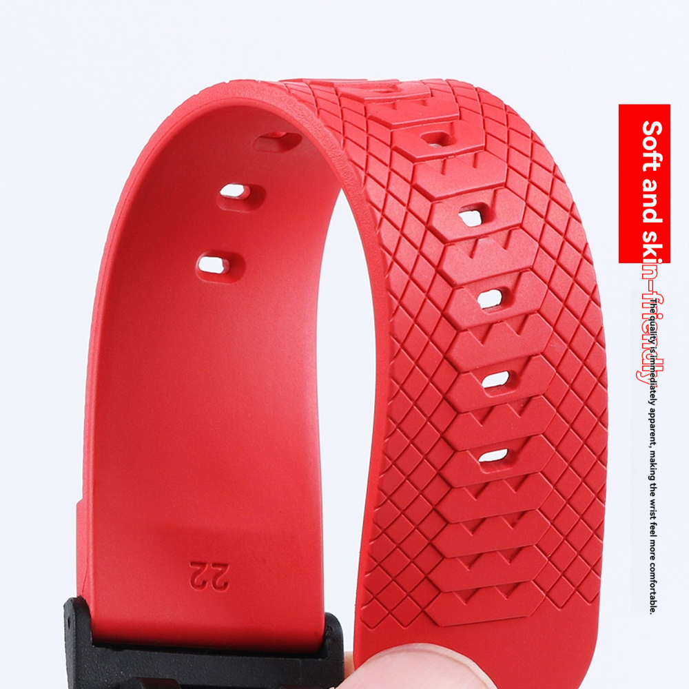 FKM Rubber Dive Strap with Metal Adapter Kit for Casio GWF-1000 Frogman 5th Gen