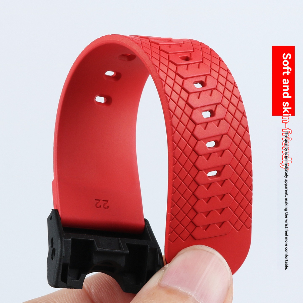 FKM Rubber Watch Band with Metal Adapter Kit for Casio GG-B100 Mudmaster 3rd Gen