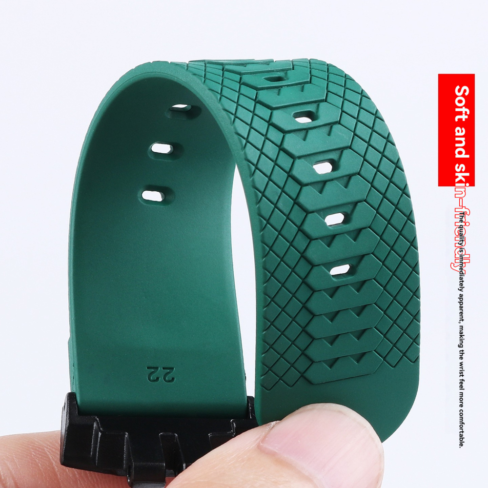 Fluoroelastomer FKM Rubber Watch Band for Casio GBD-200 G-SQUAD