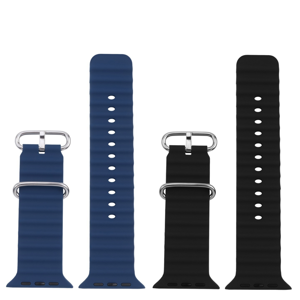 42/46mm Ocean Silicone Watch Band for Apple Watch Series 10 / Ultra / S9 / S8 / S7