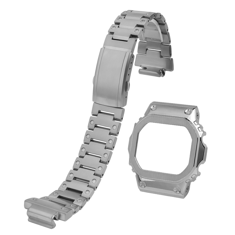 Stainless Steel Case & Bracelet Conversion Kit for Casio GM-5600 / DW-5600 / DW-5610