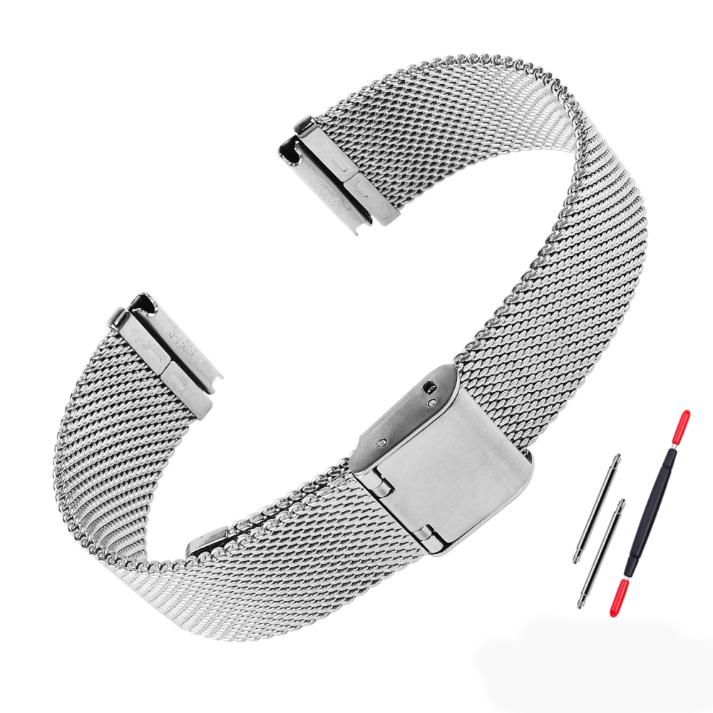18mm Milanese Mesh Watch Band for Casio A158 / A168 / F-91W