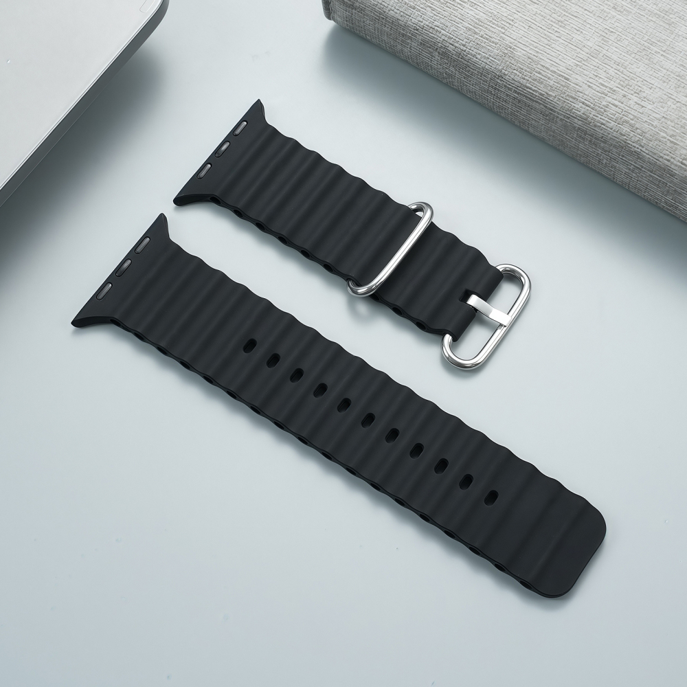 42/46mm Ocean Silicone Watch Band for Apple Watch Series 10 / Ultra / S9 / S8 / S7