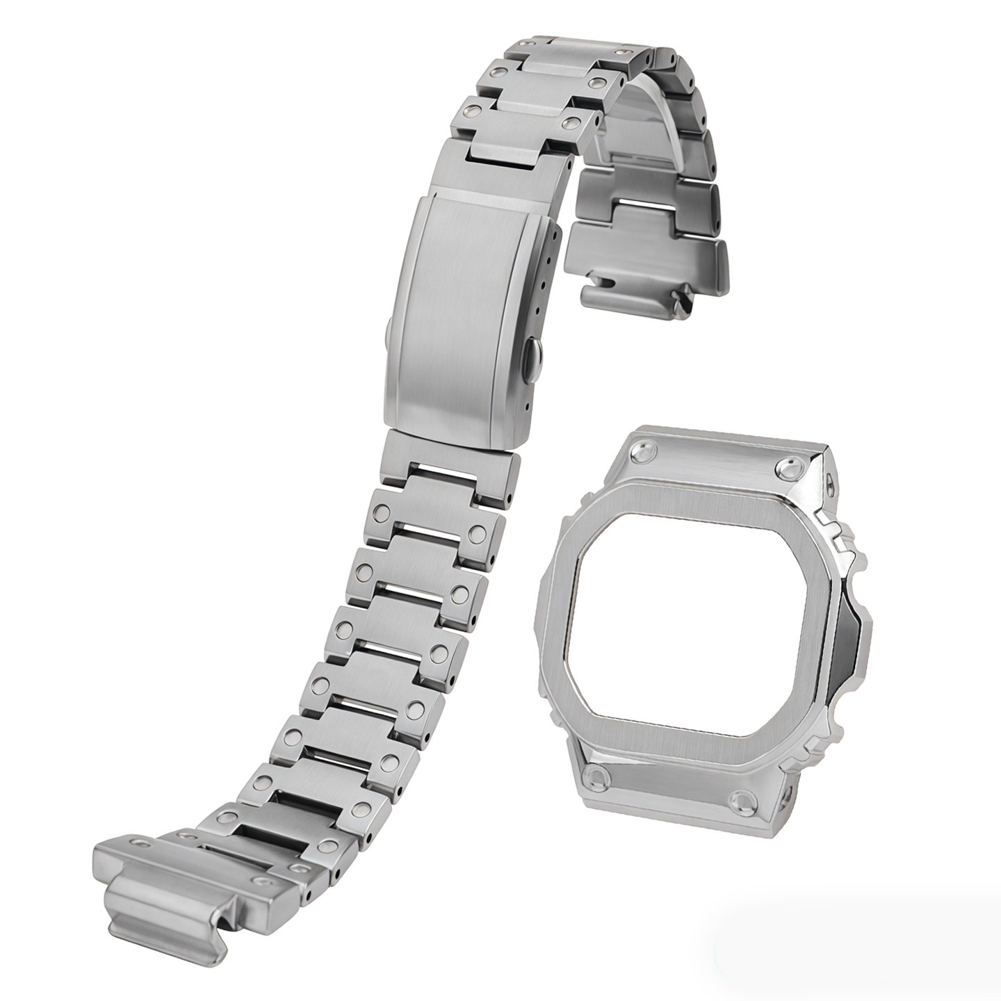 Stainless Steel Case & Bracelet Conversion Kit for Casio GM-5600 / DW-5600 / DW-5610